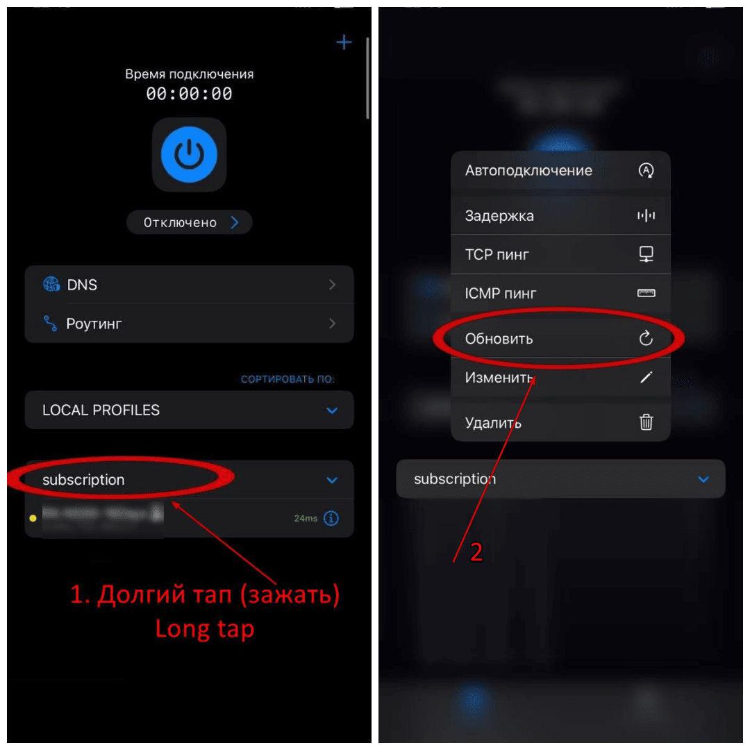 Инструкция по подключению VLESS - VLESS.SPACE VPN